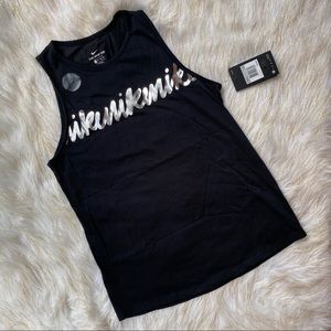 Nike Dry Fit Tank Top, Black, Athletic Cut